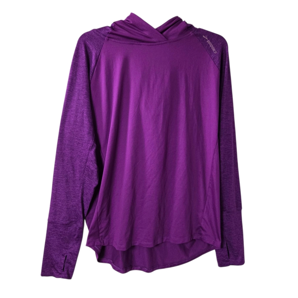 Brooks Dash Hoodie Purple Lightweight Pullover UPF45